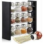 12 Bottles Spice Rack Stand Holder - Sleek & Attractive Stand holder Keep a Dozen Flavors Close at Hand (Spices Not Included)