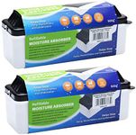 ANSIO Refillable Moisture Absorbers 500 grams, Condensation Remover Dehumidifiers for Damp, Mould, Moisture in Home, Kitchen, Wardrobe, Bedroom, Caravan, Office, Garage, Bathroom – Pack of 2