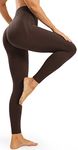 JOYSPELS Gym Leggings for Women Seamless Butt Lifting Leggings High Waist Tummy Control Yoga Pants Workout Ruched Bums Leggings UK Dark Brown S