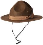 Jacobson Hat Company Men's Wool Felt Mountie, Brown, Adult Large