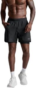 2XU Mens Aero Mesh 2-in-1 5 Inch Short - Black/Silver Reflective - Double Extra Large