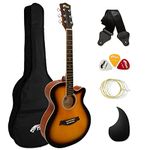 TIGER AL-ACG1-SB Small Body Acoustic Guitar for Beginners Guitar - Sunburst - Now with 6 Months Free Lessons Included