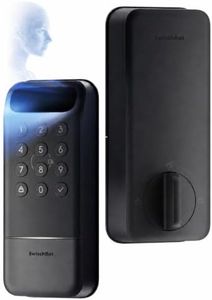 SwitchBot Lock Vision, 3D Face Recognition Smart Lock, Hands-Free Keyless Entry Deadbolt, DualPower 12-Month Battery, WiFi No Hub Required, Matter Over WiFi, Works with Apple Home, Alexa, Google