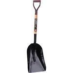 Grain & Coal Scoop Shovel, Wood, Tempered Steel Blade, D-Grip Handle, 27-3/4" Length Each