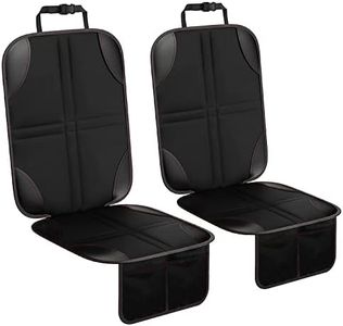 Gvolatee 2 Piezas Protector Asiento Coche Silla Bebe, Universal Funda Coche Asiento Compatible Isofix con Organizador Bolsillos, Antideslizante Impermeable Protector Seguro para Asiento Infantil