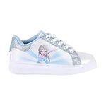 CERDÁ LIFE'S LITTLE MOMENTS Girl's Optimal White Sneakers by Frozen | Sports Shoes with a Combination of Style, Comfort and Sportiness Optima, Grey, 1.5 UK