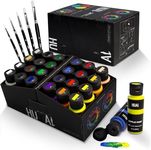 HUAL Acrylic Paint Set With 5 Brush