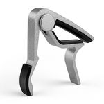 BROTOU Quick Release Guitar Capo, Capotastos Capo for Acoustic Guitar, Classical Guitar, Electric Guitar, Ukulele, Bass, Banjo (Capo-Silver)