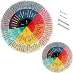 2 Pack Feelings Wheel Aluminum Round Metal Mood Wheel Therapy Emotions Wheel Mental Health Feelings Color Wheel Social Work Feelings Poster Sign for Office School Decor,12 Inch 6 Inch (Classic Colors)