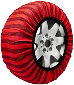 Isse C60054 Textile Snow Chains Tribologic Classic, Size 54,Red-black Stripes