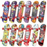 JSCARES 12PCS Fingerboard Mini Finger Skateboards Toys, Professional Finger Boards Set Creative Fingertips Movement, Mini Skateboard Starter Kit, Favors Novelty Toy Gift for Kids (12 Packs)