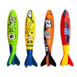 4Pcs Diving Torpedoes Toys Swimming Pool Toys Sinking Toys Swimming Sinkers for Kids Age 7-12,Underwater Diving Toys,Dive Torpedoes Bath Water Toy Underwater Pool Training Toys for Girls Boys Gifts