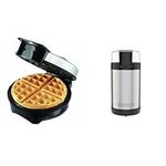 Oster Belgian Waffle Maker, 8", Stainless Steel & Black & Decker CBG110SC Easy Touch Electric Smartgrind Coffee & Spice Grinder, Black