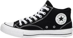 Converse Unisex Chuck Taylor All Star Malden Street Mid High Canvas Sneaker - Lace up Closure Style - Black White, Black/White, 9 Women/7 Men