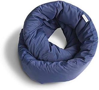 Huzi Infinity Pillow - Versatile Soft Neck Support Scarf Travel Pillow for Sleep in Flight, Airplane (Navy)