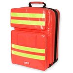 Gima - Silos 2 Rusksack, Backpack, Polyester PVC coated, Red Colour, Large Size, Dimensions 38x24x50 cm, for Rescuers, Trauma Doctors, Paramedics, First Aid and Civil Protection Professionals