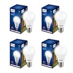 PHILIPS 22-watt LED Bulb |AceBright High Wattage LED Bulb| Base: E27 Light Bulb for Home | Crystal White, Pack of 4