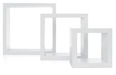 White Square Floating Shelves