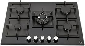 K&H 5 Burner 30 Inch Built-in LPG/Propane Gas Stove Top Glass Surface Cast Iron Cooktop UL/ETL Certified 5-GCW-LPG
