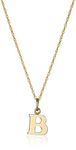 Amazon Essentials womens 14k Yellow Gold-Filled Letter "B" Charm Pendant Necklace, 18" (previously Amazon Collection)