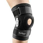 DocBraces Hinged Knee Brace for Knee Pain, Adjustable Compression Knee Support Brace for Men & Women, Open Patella Knee Wrap for Swollen,Meniscus Tear,ACL,PCL,Joint Pain Relief,Injury Recovery