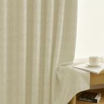 LINENWALAS 100% True Blackout Curtains 9 Feet Long - 2 Panel Curtain, Raindrop Floral Design Complete Light Block Thermal Insulated & Noise Reducing Room Darkening Curtains (Raindrop Beige)