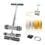 Calcy Ssay Line Striping Machine, with Drawing Circle Kit, Parking Lot Striping Machine for Driveway, Asphalt Or Concrete, Basketball Courts, Pickleball Court, Road Warning (Stainless Steel)