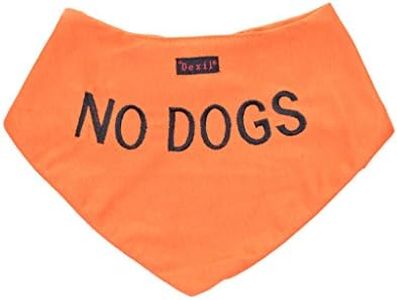 NO DOGS Orange Dog Bandana quality personalised embroidered message neck scarf fashion accessory Prevents accidents by warning others of your dog in advance