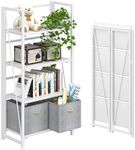4NM No Assembly Folding Bookshelf S