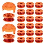 22 Pack Strimmer Spool Line for Worx, 1.65mm x 3.05M W-o-r-x Strimmer Spool Lawn Mower Strimmer Spool Grass Trimmer Spool Replacement Trimmer Spool for Worx WA0010 (20 Spool + 2)