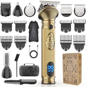 REHOYO Beard Trimmer for Men, Electric Razor Shavers for Men w/Case, Cordless Hair Clipper T-Blade Trimmer, Mens Grooming Kit for Nose Ear Body Face Mustache -180 Mins Shaving, Father Gifts for Him