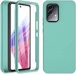 For Samsung Galaxy A53 Case, Samsung A53 5G Phone Case, 360° Full Body Bumper Case Built-in Screen Protector, Rugged PC Front+Liquid Silicone Back Shockproof Anti-scratch Protective Cover, Green