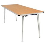 Office Needs Direct Gopak Contour Rectangular Folding Table Oak 1220x685x698mm (LxWxH) Size 5 Adult