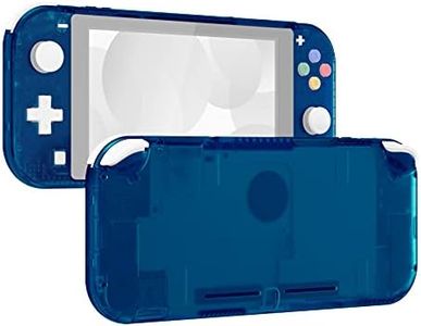 eXtremeRate Transparent Clear Blue DIY Replacement Shell for Nintendo Switch Lite, NSL Handheld Controller Housing with Screen Protector, Custom Case Cover for Nintendo Switch Lite