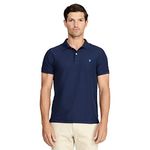 IZOD Men's Advantage Performance Short Sleeve Polo Shirt, Peacoat, Large