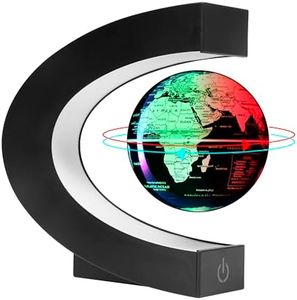 Magnetic Levitation Floating Rotating 3in World Globe With Colored Lamp And Touch Switch For Men Boss Cool Office Decor Gifts Or Kids Desk Tech Gadget Toys
