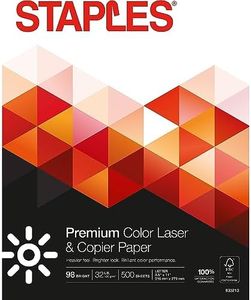 Staples 633213 8.5-Inch X 11-Inch Laser Paper 32 Lbs. 98 Brightness 500/Rm (85047/86047)