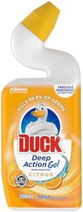 Duck Deep Action Gel Liquid Toilet Bowl Cleaner, Stain Remover and Toilet Bowl Freshener, Citrus Fragrance, 500mL