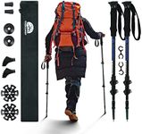 Underwood-Aggregator Walking Poles - 2 Pack Collapsible Hiking Poles for Women and Men, Ultralight Telescopic Backpacking Walking Stick, Adjustable Trekking Poles for Mountaining, Anti-shock System