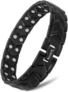 MagnetRX® Ultra Strength Magnetic Bracelet - Magnetic Bracelets for Men - Adjustable with Sizing Tool (Black)