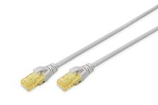 DIGITUS LAN cable Cat 6A - 1m - RJ45 Network cable - U/UTP Unshielded - Compatible with Cat-6 & Cat-7 - Gray