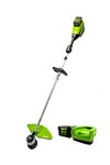 Greenworks 80V 16-Inch String Trimmer, 2.0 AH Battery and Charger Included 2124602HD