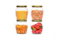 SN Traders Container Matka Glass Jar 500 ML for Storage of Masala, Spices, Dry Fruit,Dals,Pickles, Air Tight glass jar with Golden Metal Lid Leak Proof Transparent Multipurpose Canister (Pack of 4)