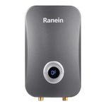 Ranein 9Kw Electric Tankless Water Heater 240v,On Demand Instant Water Heater with CSA Certification, IPX4 Waterproof, LED Temperature Display for Bathroom, Self Modulating Energy Saving, Save Space