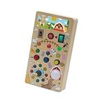 Oshhni Led Switch Toy Wooden Switch Board Busy Board Montessori Toy for Celebrations Activities Centers, Farm B