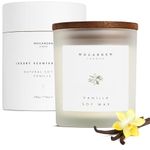 Mogarden Luxury Scented Candle, Vanilla Scented Candles Gifts for Women Men, Natural Soy Wax 220g