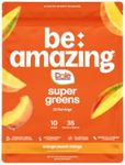 Be Amazing be Amazing Super Greens Powder with Prebiotics, Digestive Enzymes & Antioxidants | 18 Fruits & 8 Veggies | Gluten-Free Juice & Smoothie Mix | Chocolate, 30 Servings, 411 g