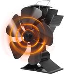 Tomersun Log Burner Fan 5 Blades Stove Fan Silent Wood Burner Stove Fan Heat Powered Fireplace Fan for Log Burner/Fireplace/Wood Burning Stove…