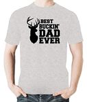 Witty Fashions Best Buckin' Dad Ever Funny Gift for Dad, Papa, Father Men's T-Shirt (Sports Grey, XX-Large)