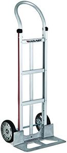 Magliner HMK211UA1 Aluminum Hand Truck, Horizontal Loop Handle, 18" x 7-1/2" Aluminum Diecast Nose Plate, 500 lb Capacity